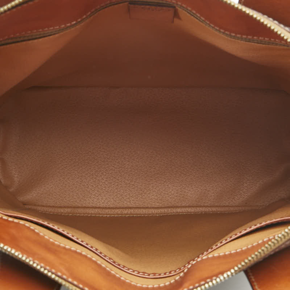 Celine Macadam Handbag Tote Bag Brown Leather s - Picture 10 of 11